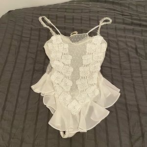 White lace bodysuit